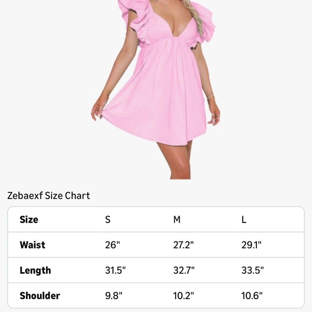 Pink Ruffle Sleeve Dress - Picture 3 of 7